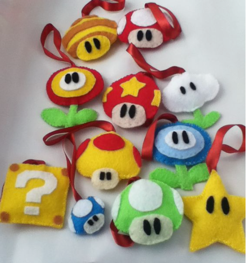 Mario themed plushies - learn basic hand sewing