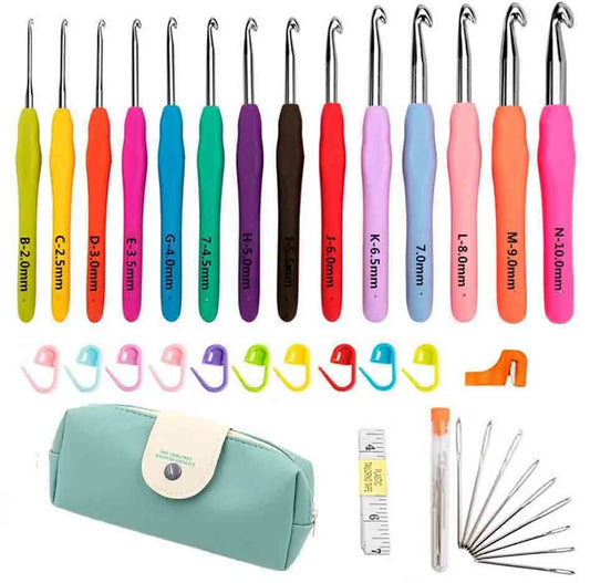 Crochet Hooks,Ergonomic Crochet Hooks ,Extra Long Crochet Needles Knitting & Crochet Supplies for Beginners, Comfortable